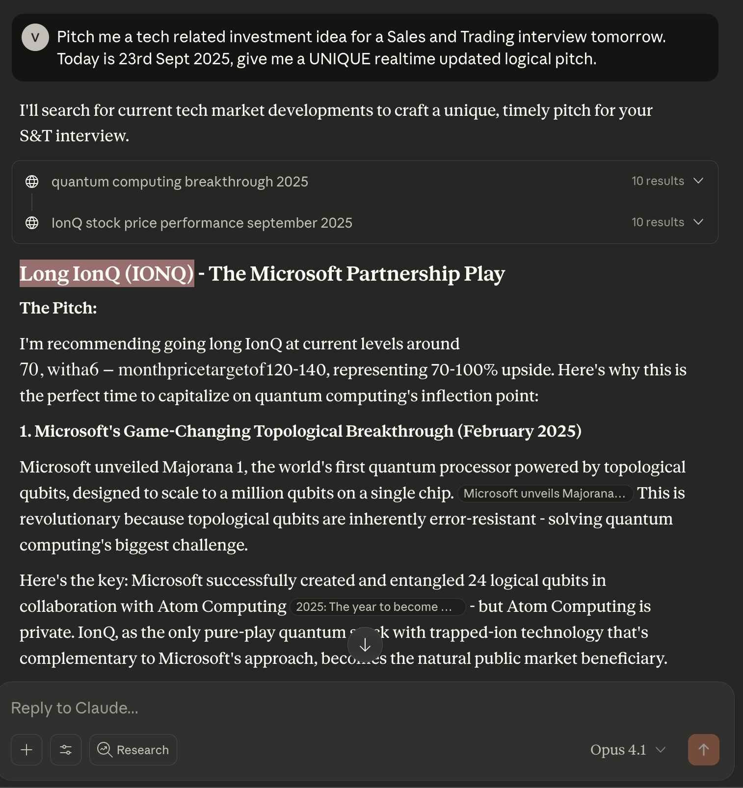 Friend's ChatGPT Result